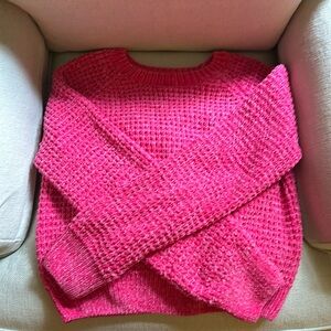 Altar’s State Robyn Chenille Sweater in hot pink size small